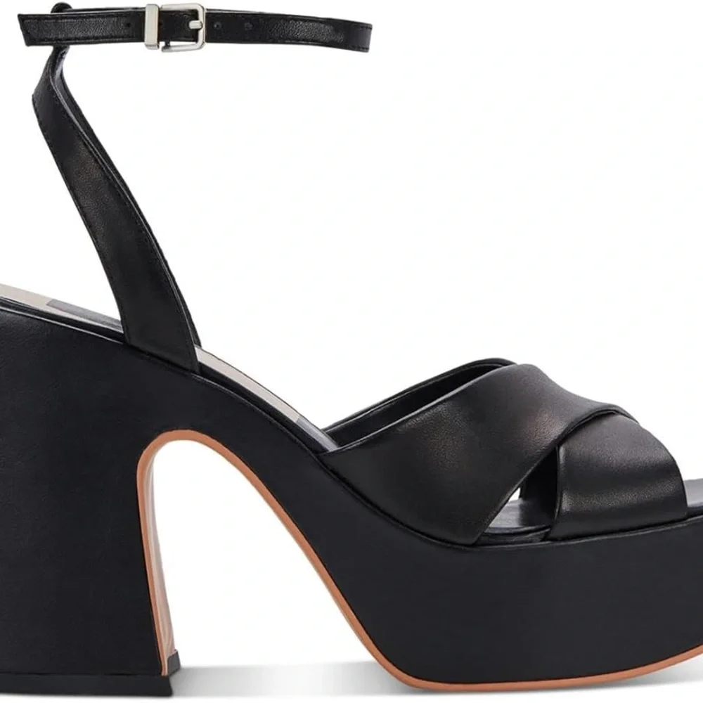 Dolce Vita Black Platform Ankle-Strap Sandals